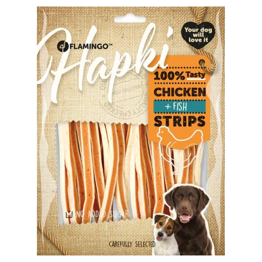 Flamingo Hapki Tiras de Sushi con Pollo y Pescado Snack para Perros al mejor precio -Todoanimal.es