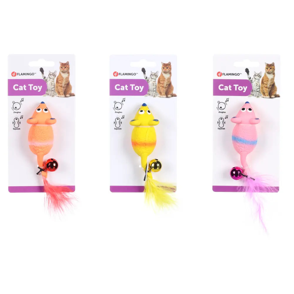 Flamingo Juguete Gato Raton Latex con Cascabel al mejor precio -Todoanimal.es