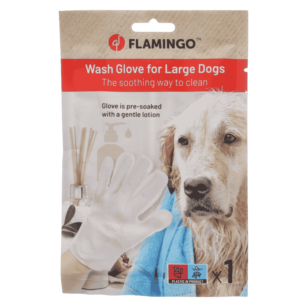 Flamingo Manopla de Lavado Propy Paño Impregnado para Perros al mejor precio -Todoanimal.es