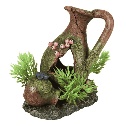 Flamingo Moza Vasijas con Plantas Decoración para Acuarios al mejor precio -Todoanimal.es