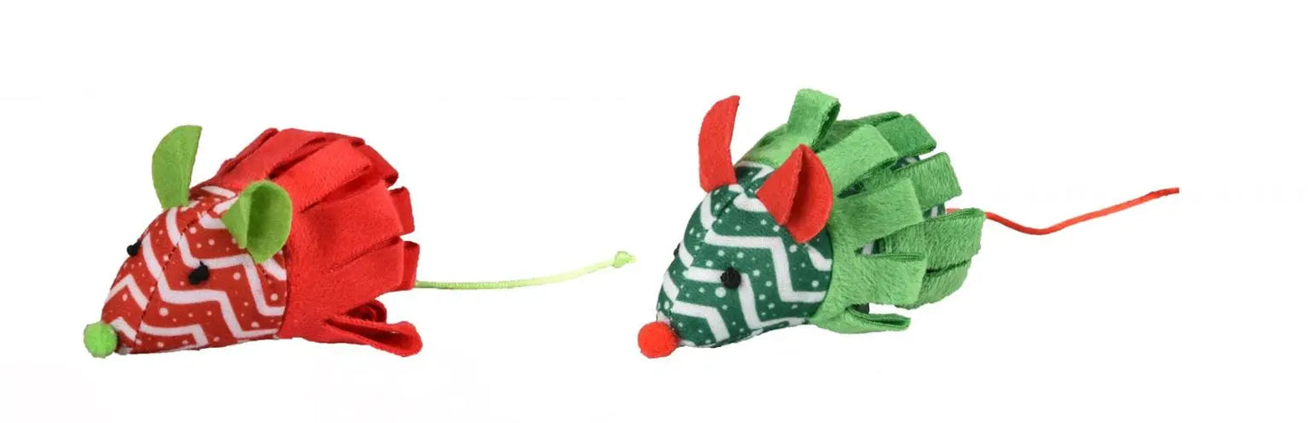 Flamingo Navidad Juguete Gato Raton Felpa 10Cm