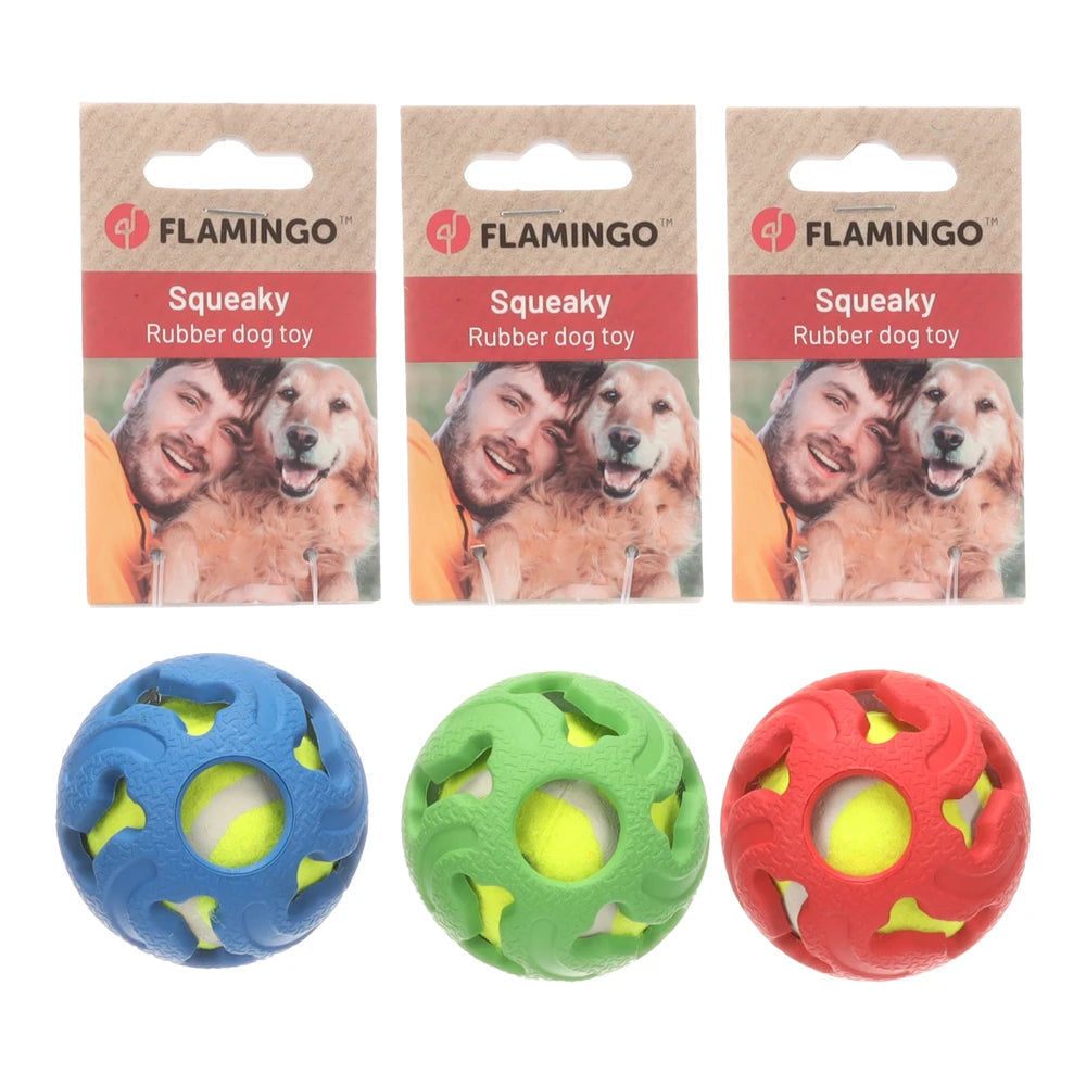 Flamingo Padda Pelota de Goma Juguete para Perros 1 ud al mejor precio -Todoanimal.es
