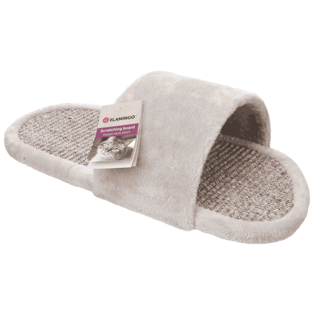 Flamingo Tabla Cleo Gris Forma de Chancla Rascador para Gatos 50,5x24x14cm al mejor precio -Todoanimal.es