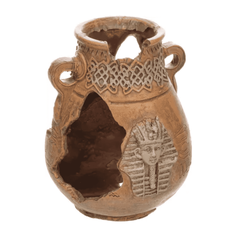 Flamingo Vasija Marrón Egipcia Decoración para Acuarios al mejor precio -Todoanimal.es