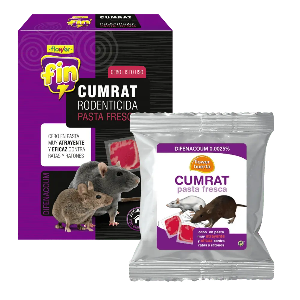 Flower Huerta Raticida Pasta Cumrat 150 g Difenacum al mejor precio -Todoanimal.es