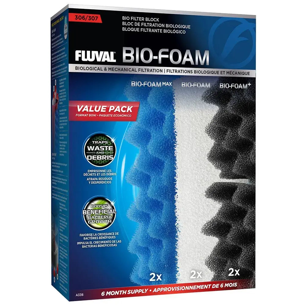 Fluval 307 Bio-Foam Pack 6 Meses al mejor precio -Todoanimal.es