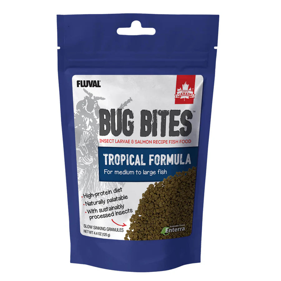 Fluval Bug Bites Larva Comida a Base de Insectos Gránulos al mejor precio -Todoanimal.es