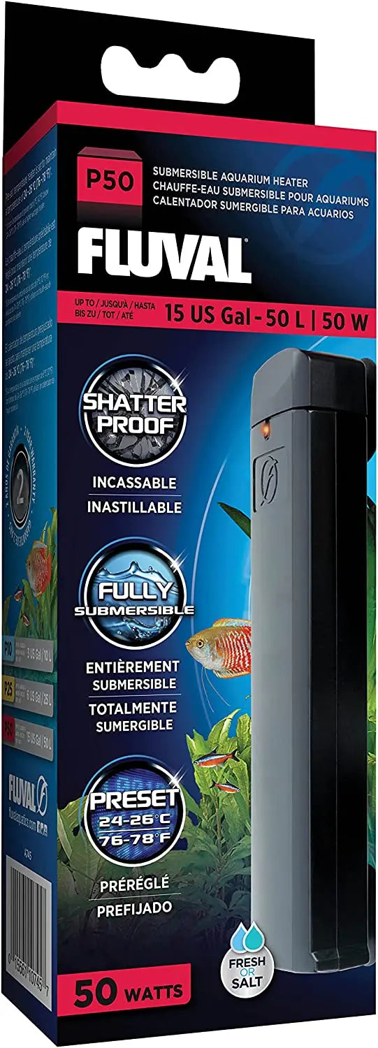 Fluval P50 Pre-Set Calentador 24-26º 50L - Precios Más Baratos - Todoanimal