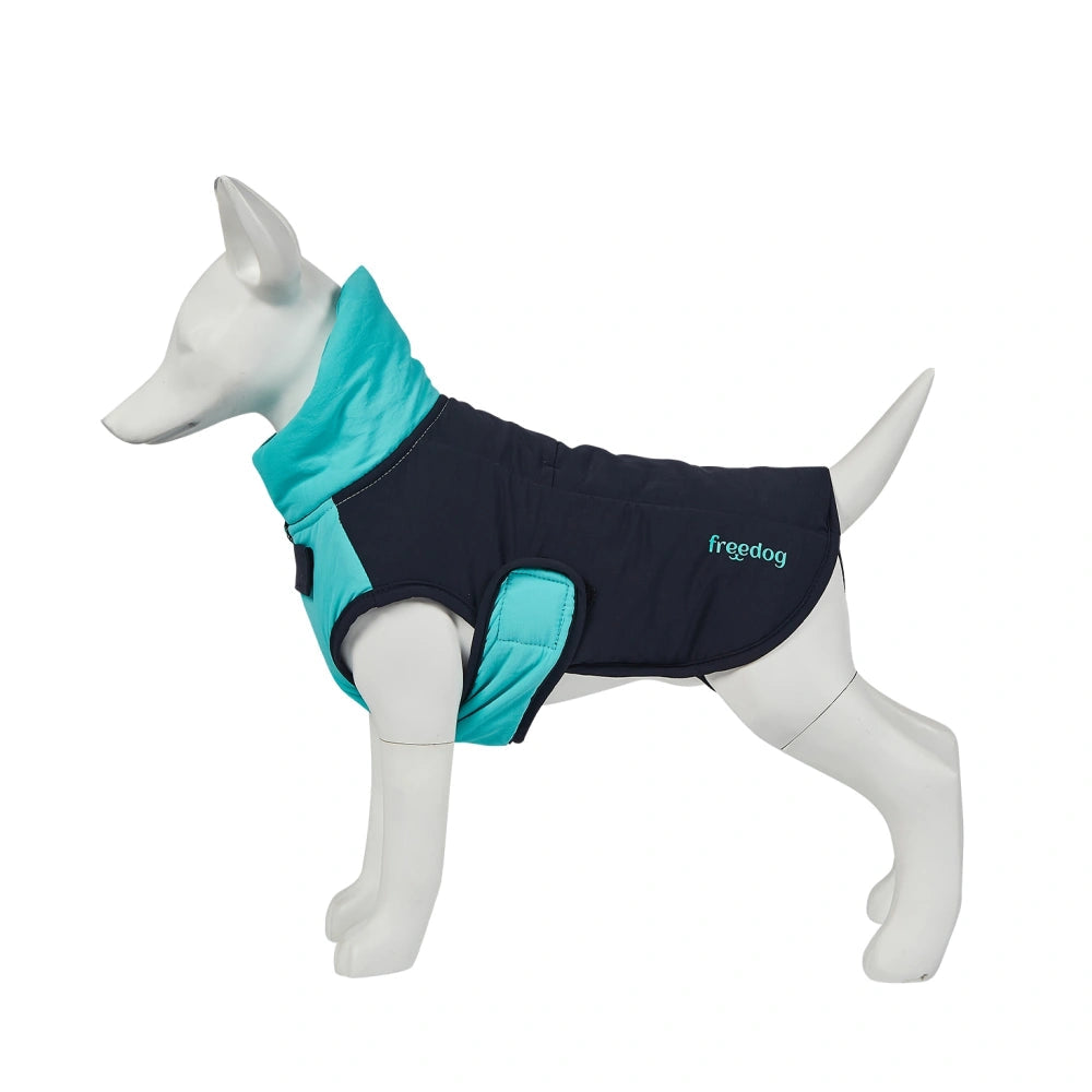 Freedog Abrigo Impermeable Urban Blizzard Navy/Aqua para Perros al mejor precio -Todoanimal.es
