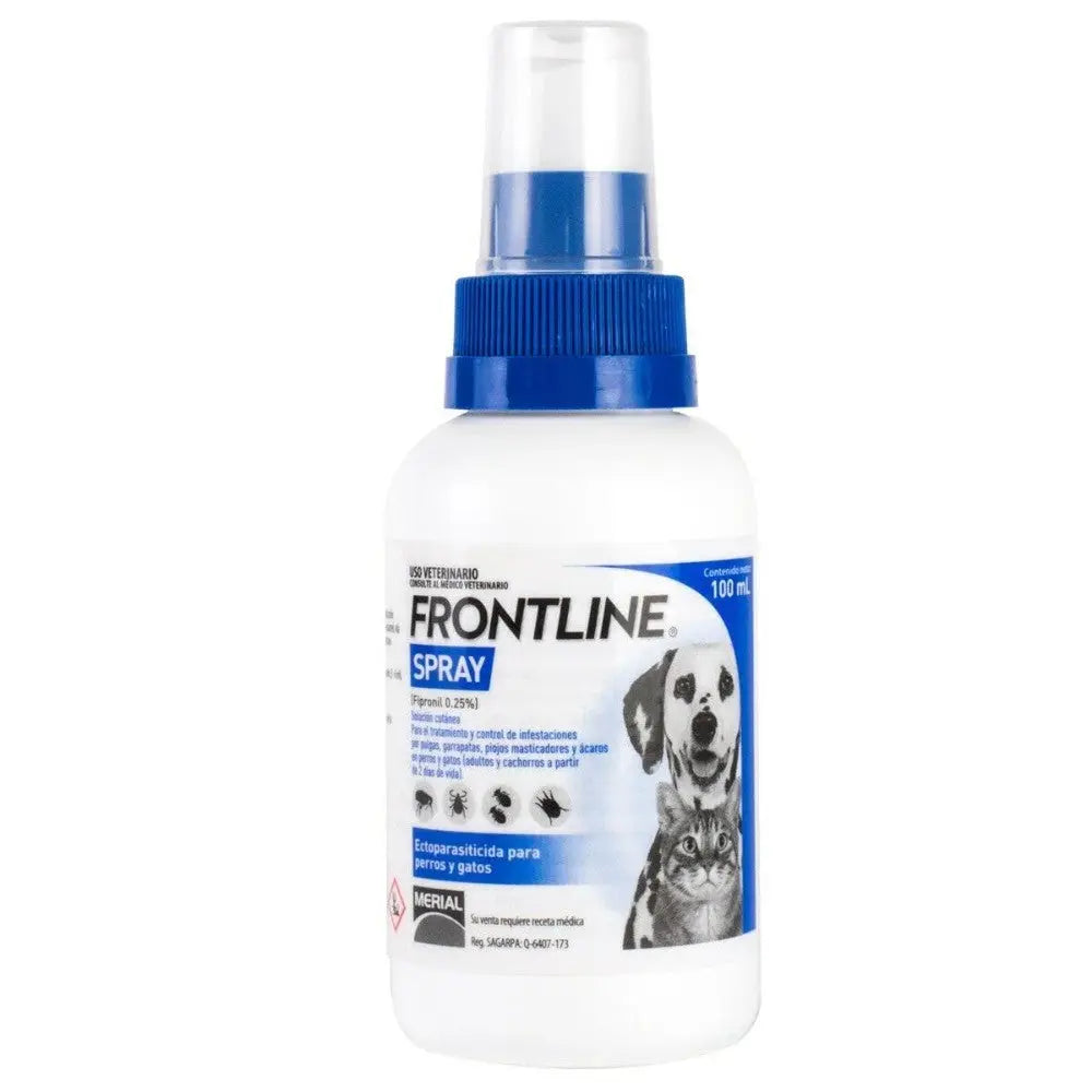 Frontline Spray Antiparasitario para Perros y Gatos | Elimina Pulgas, Garrapatas y Piojos al mejor precio -Todoanimal.es