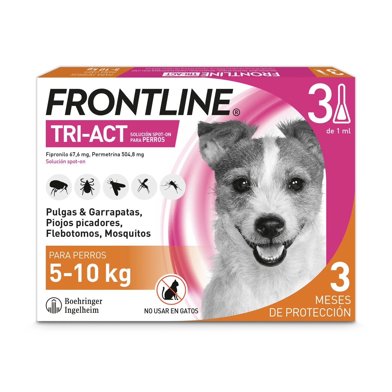 Frontline Tri-Act Pack 3 Pipetas Antiparasitarias para Perros al mejor precio -Todoanimal.es