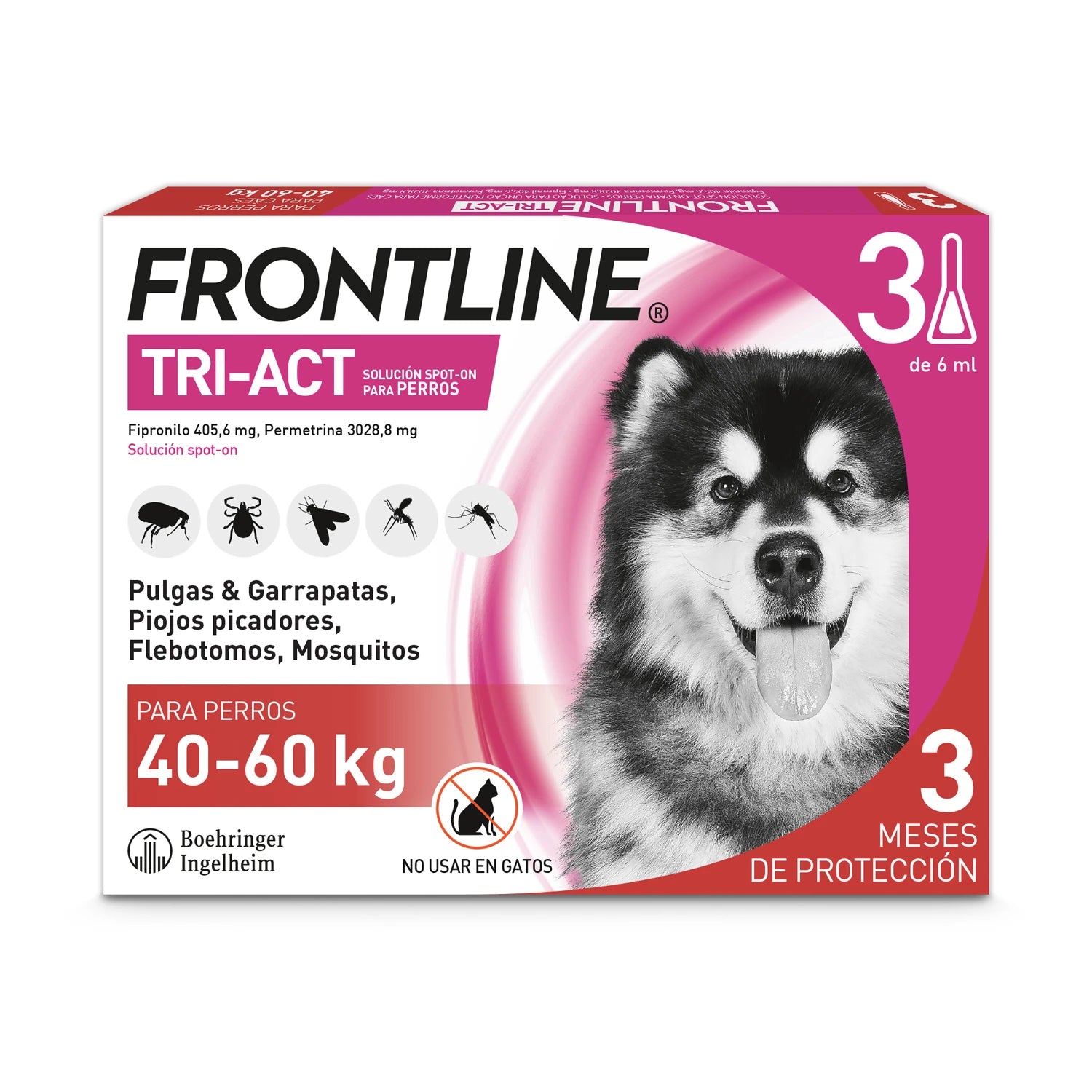 Frontline Tri-Act Pack 3 Pipetas Antiparasitarias para Perros al mejor precio -Todoanimal.es