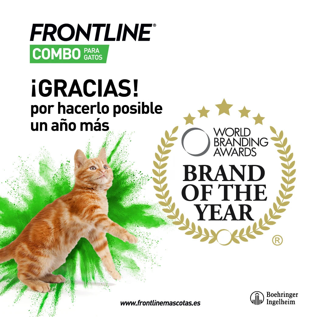 Frontline® Combo Antiparasitario Spot On para Gatos 3 Pipetas al mejor precio -Todoanimal.es