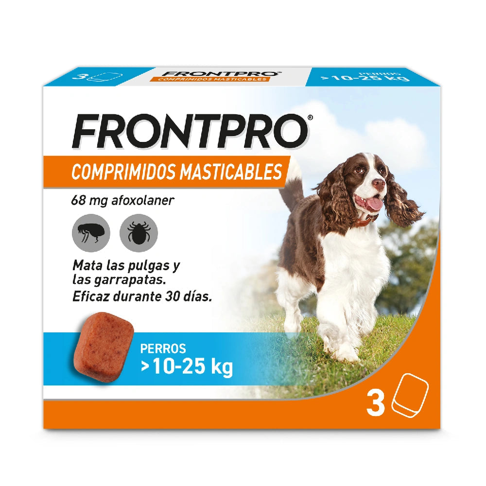 Frontpro Comprimidos Masticables Antiparasitarios para Perros 3 uds. al mejor precio -Todoanimal.es