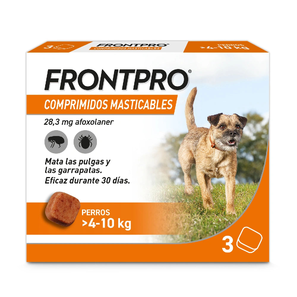 Frontpro Comprimidos Masticables Antiparasitarios para Perros 3 uds. al mejor precio -Todoanimal.es