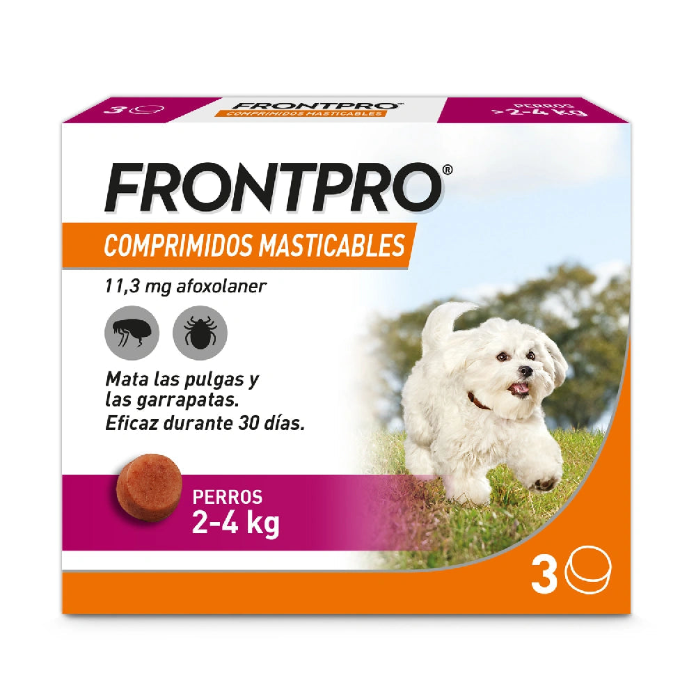 Frontpro Comprimidos Masticables Antiparasitarios para Perros 3 uds. al mejor precio -Todoanimal.es