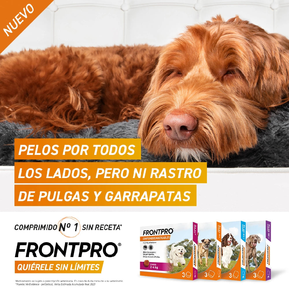 Frontpro Comprimidos Masticables Antiparasitarios para Perros 3 uds. al mejor precio -Todoanimal.es