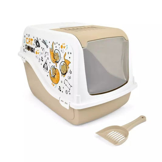 Gatera Cat Stronaut 58x39x38 cm Arenero Cerrado para Gatos al mejor precio -Todoanimal.es