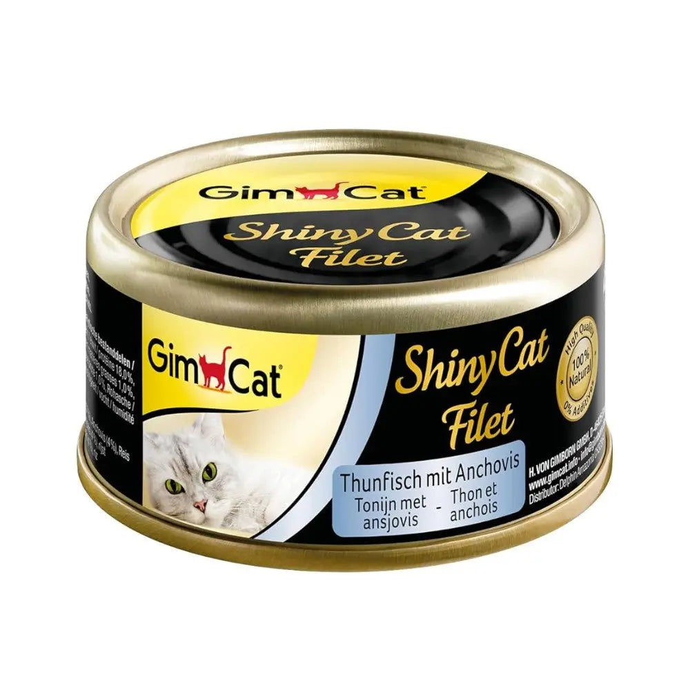 Gimcat Shiny Cat Filetes 70 g Lata Comida Húmeda para Gatos al mejor precio -Todoanimal.es