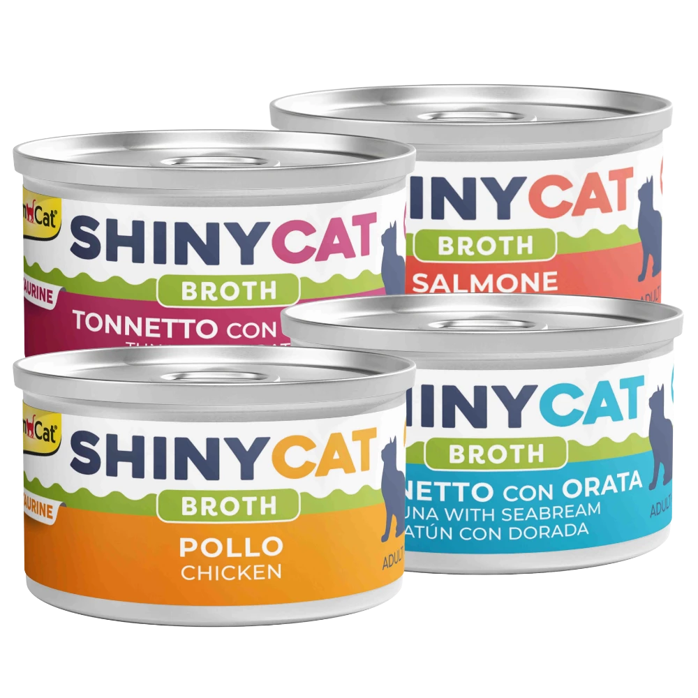 Gimcat Shinycat Caldo para Gatos 70 g en Lata al mejor precio -Todoanimal.es
