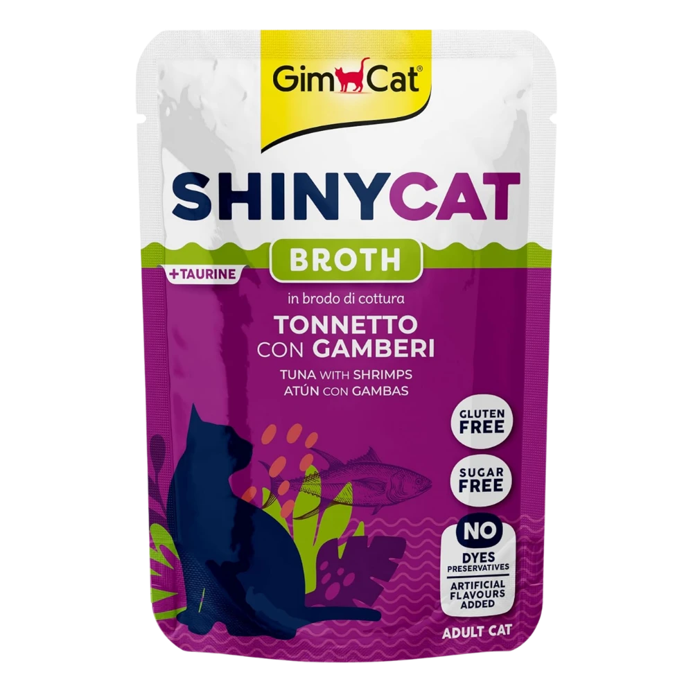 Gimcat Shinycat Caldo para Gatos 70 g en Sobre al mejor precio -Todoanimal.es