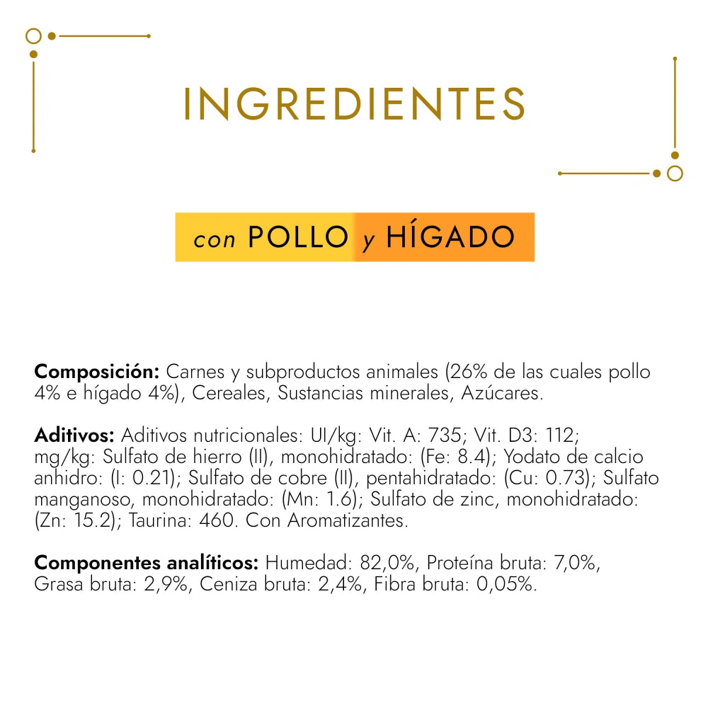 Gourmet Gold Bocaditos Pollo e Hígado 85 g Comida Húmeda para Gatos al mejor precio -Todoanimal.es