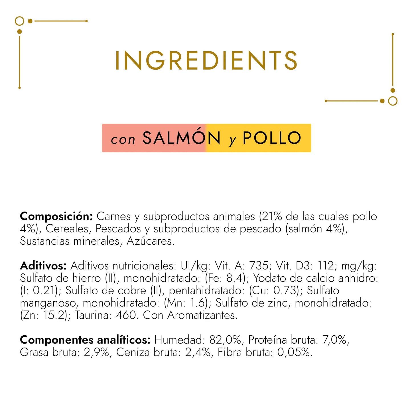 Gourmet Gold Bocaditos Salmón&Pollo 85 g al mejor precio -Todoanimal.es