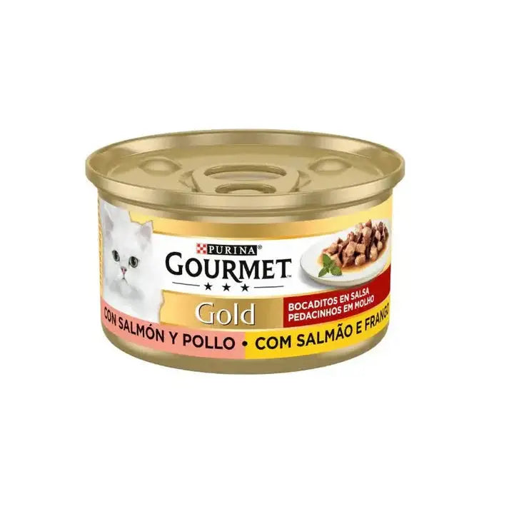 Gourmet Gold Bocaditos Salmón&Pollo 85G Todoanimal.es