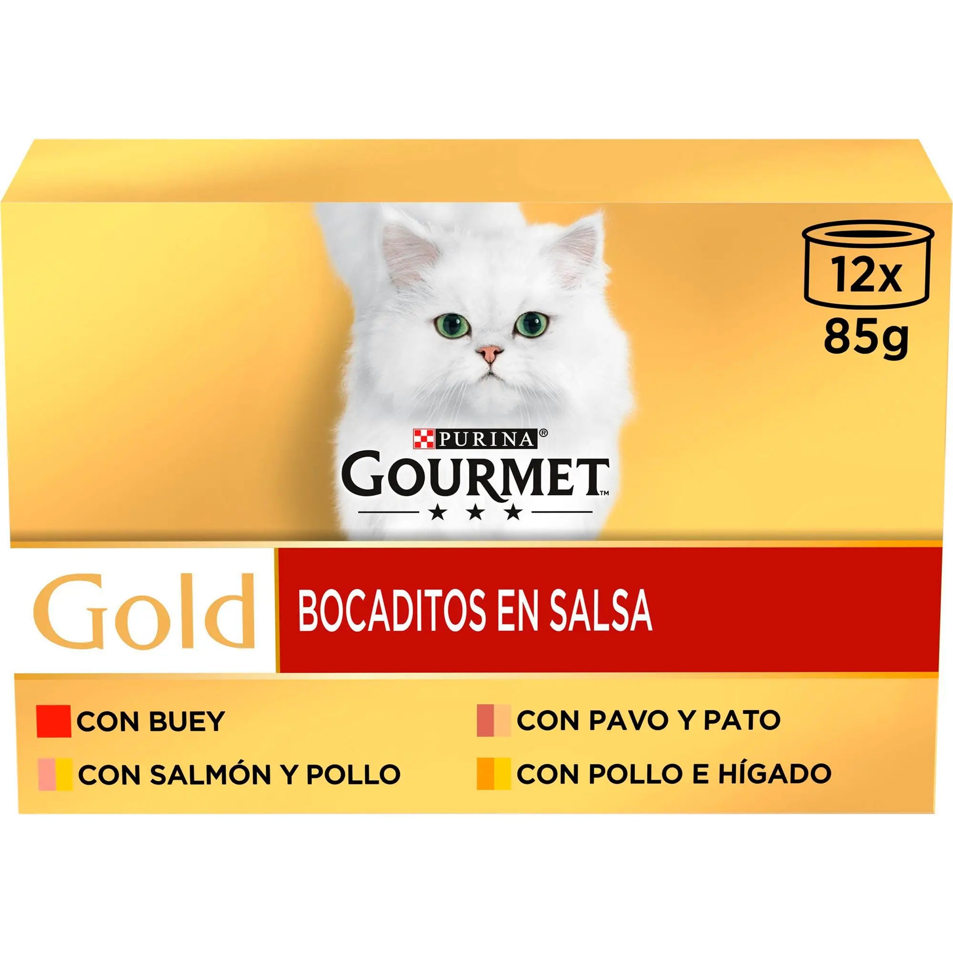 Gourmet Gold Bocaditos Surtido 85 g Pack-12 al mejor precio -Todoanimal.es