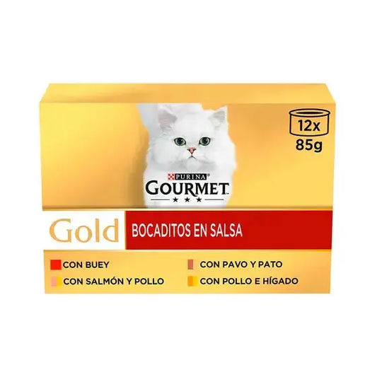 Gourmet Gold Bocaditos Surtido 85Gr Pack-12 Todoanimal.es