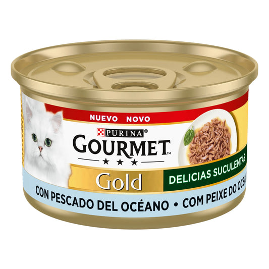 Gourmet Gold Delicias Pescado Oceánico 85 g al mejor precio -Todoanimal.es
