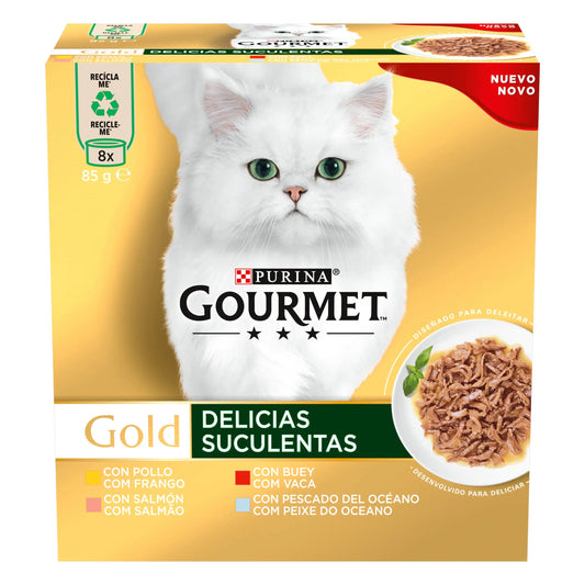 Gourmet Gold Delicias Suculentas Surtido Pack 8X85 g al mejor precio -Todoanimal.es