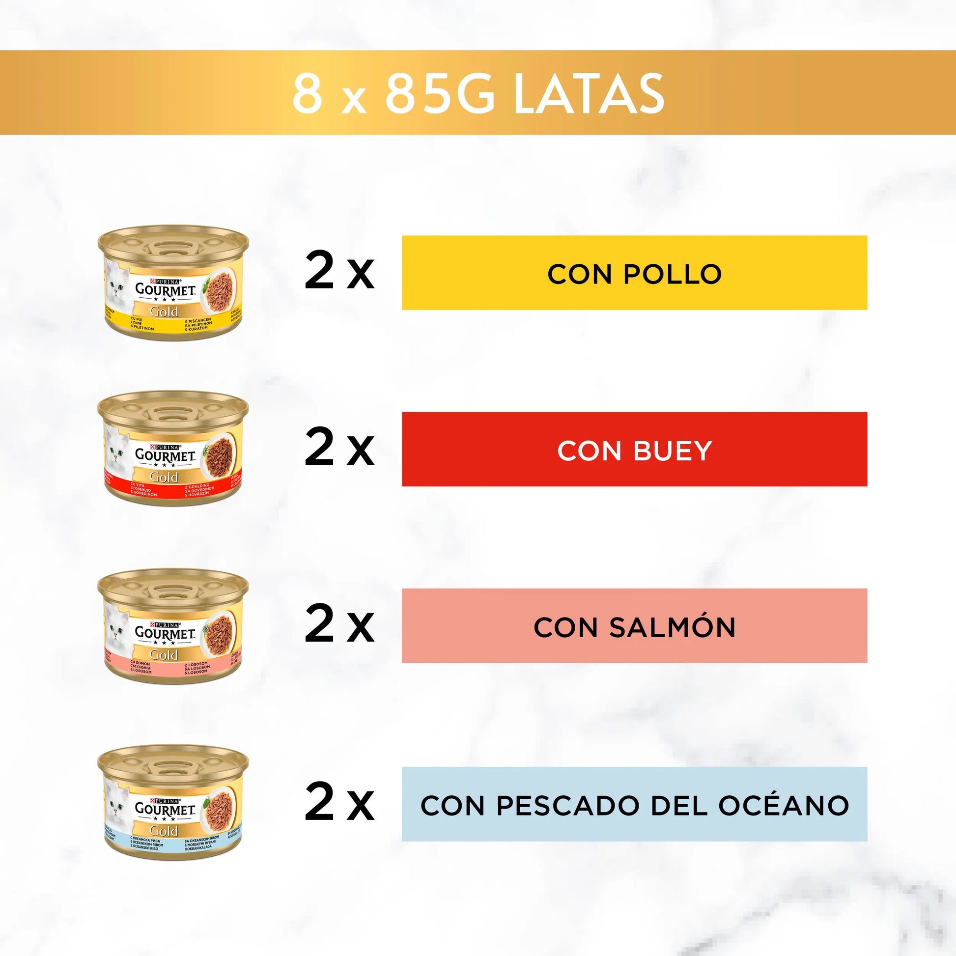 Gourmet Gold Delicias Suculentas Surtido Pack 8X85 g al mejor precio -Todoanimal.es