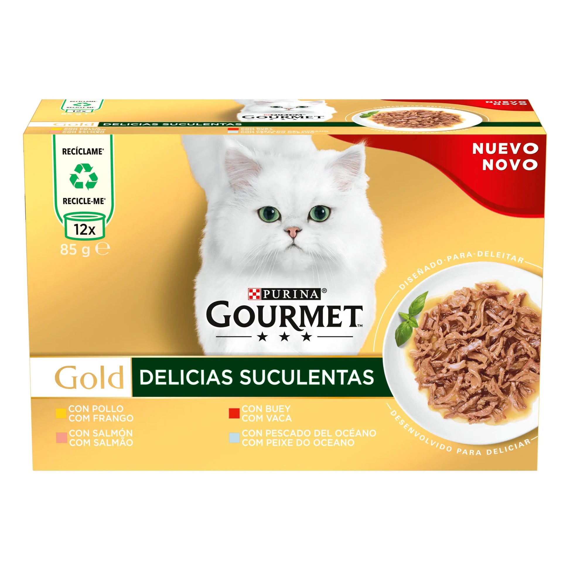Gourmet Gold Delicias Surtido Pack 12x85 g al mejor precio -Todoanimal.es