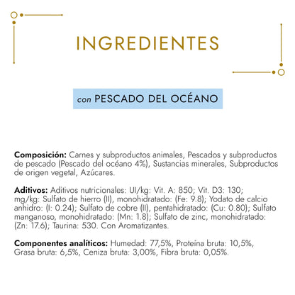 Gourmet Gold Mouse Pescado Oceánico Pack 8X85 g al mejor precio -Todoanimal.es