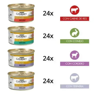 Gourmet Gold Mousse Pack Surtido 96X85G Todoanimal.es