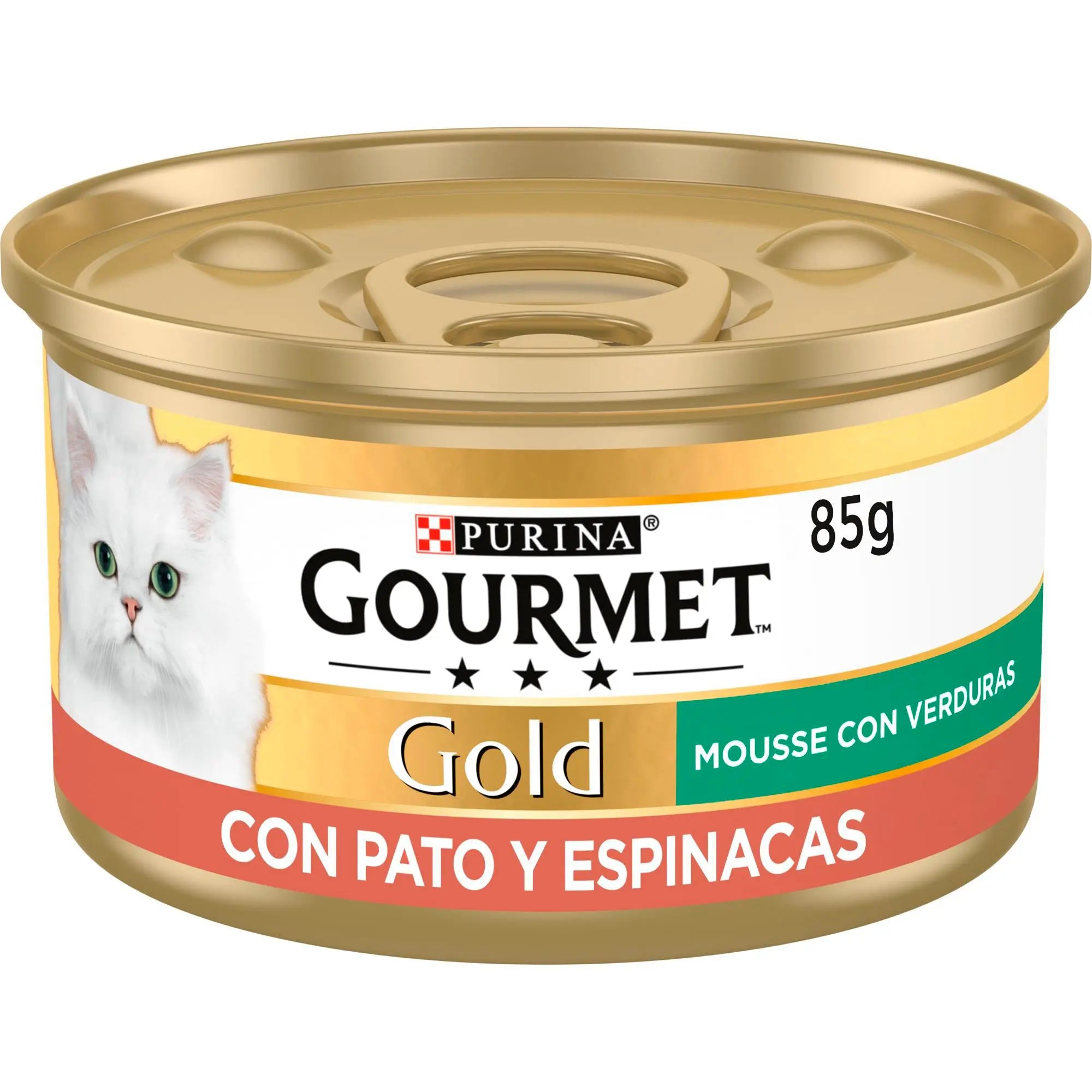 Gourmet Gold Mousse Pato&Espinaca 85 g al mejor precio -Todoanimal.es