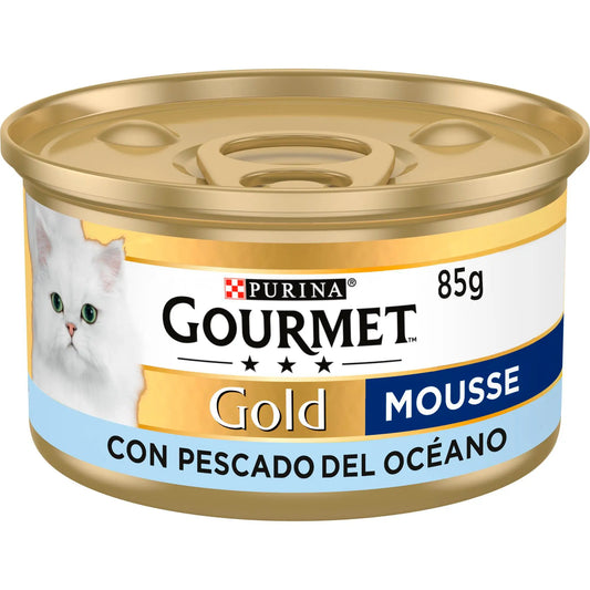 Gourmet Gold Mousse Pescado Oceánico 85 g al mejor precio -Todoanimal.es