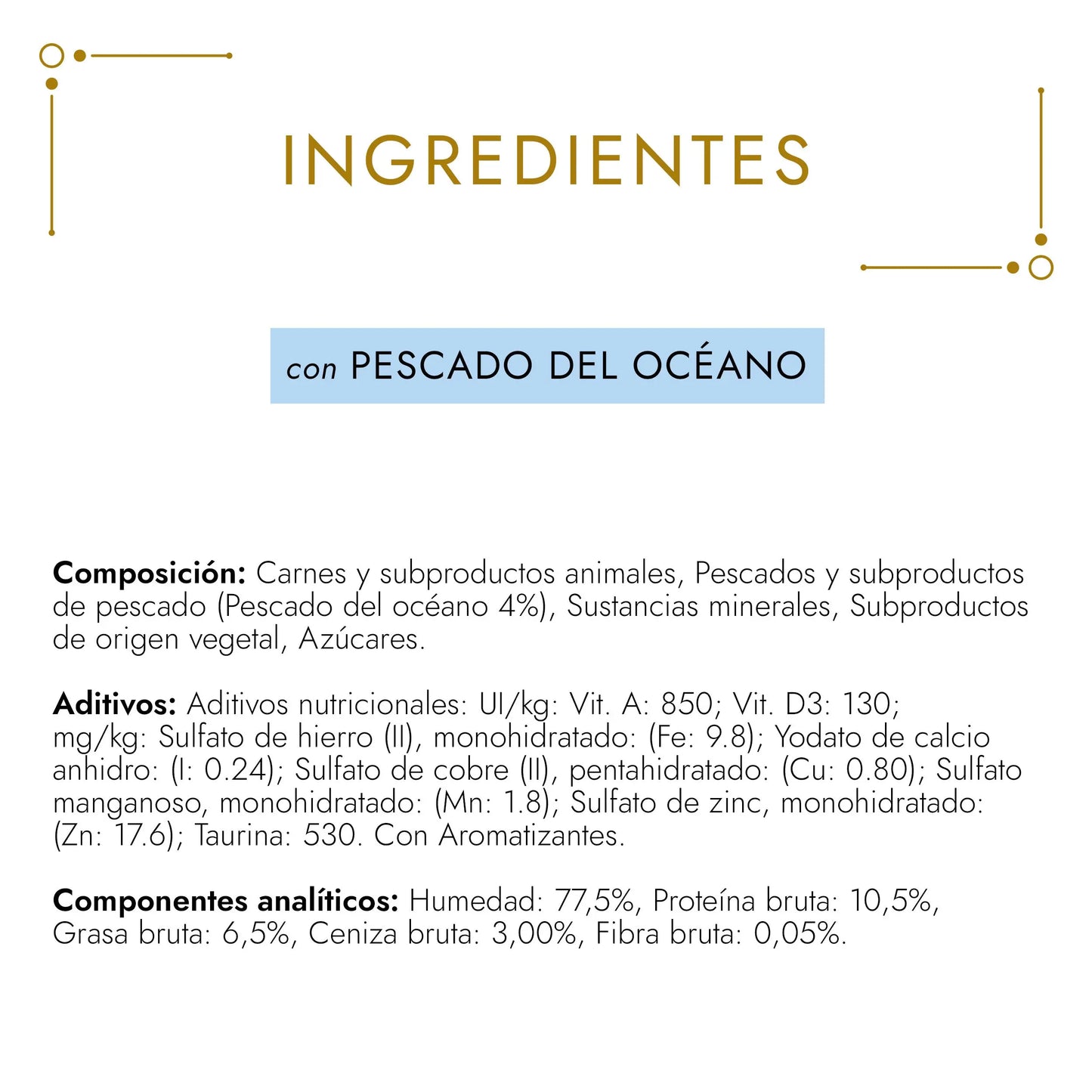 Gourmet Gold Mousse Pescado Oceánico 85 g al mejor precio -Todoanimal.es