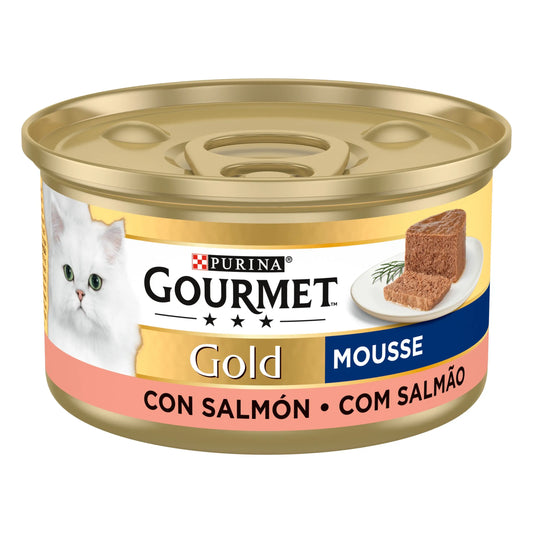 Gourmet Gold Mousse Salmón 85 g al mejor precio -Todoanimal.es