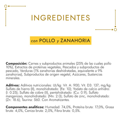 Gourmet Gold Tartalette Pollo y Zanahoria 85 g al mejor precio -Todoanimal.es