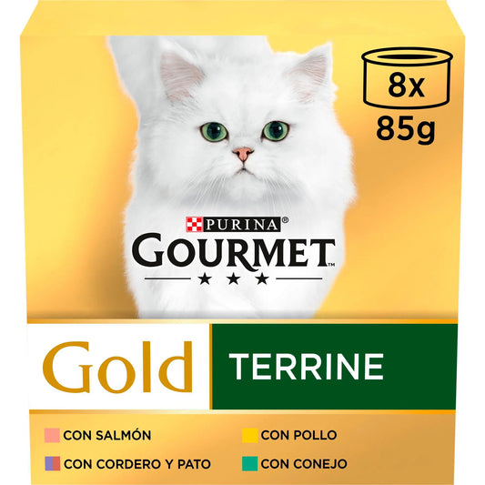 Gourmet Gold Terrine Pack Surtido Pack 8x85 g al mejor precio -Todoanimal.es