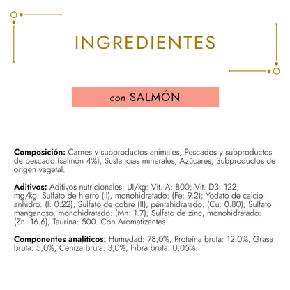 Gourmet Gold Terrine Salmón 85 g al mejor precio -Todoanimal.es