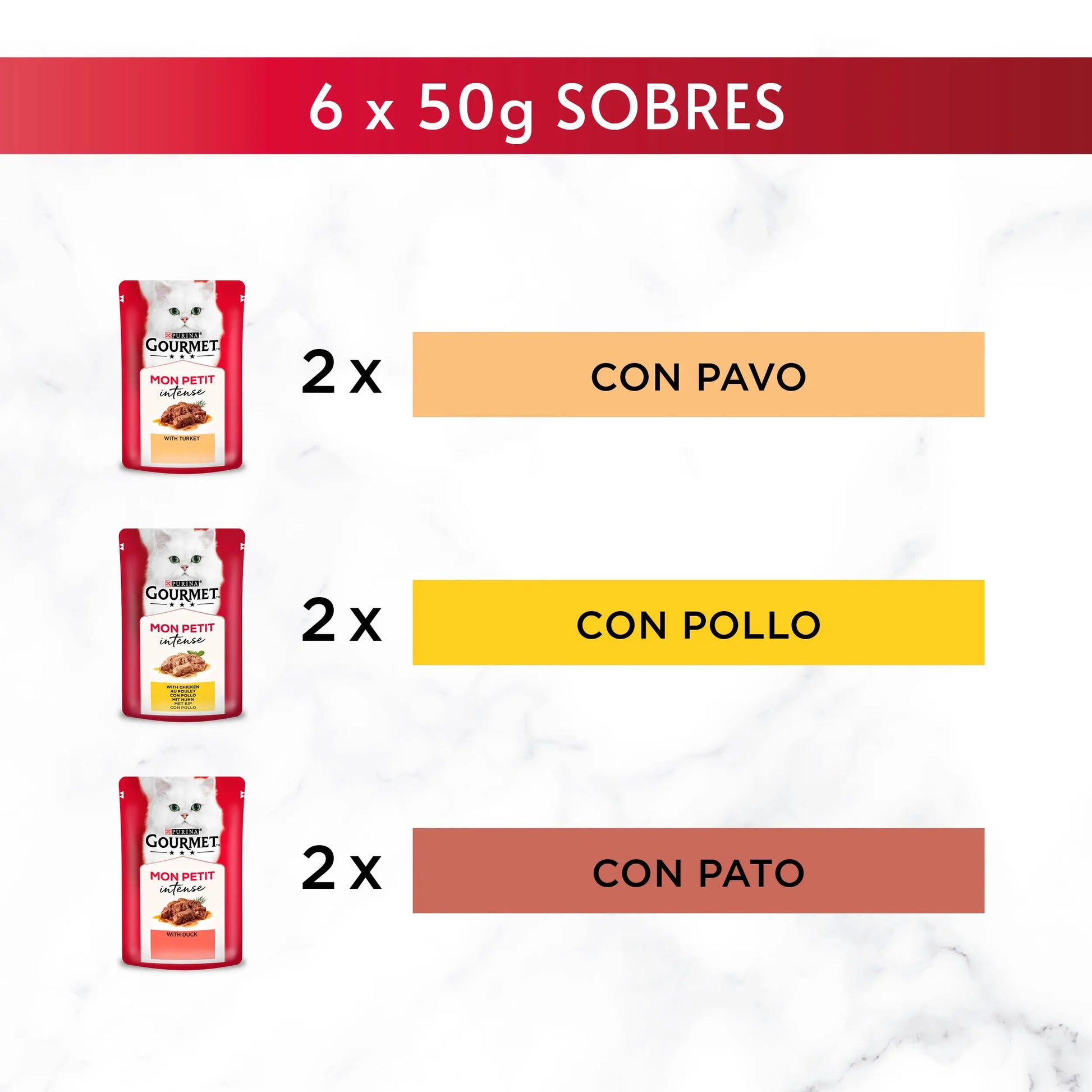 Gourmet Mon Petit Aves Pack 6X50 g al mejor precio -Todoanimal.es