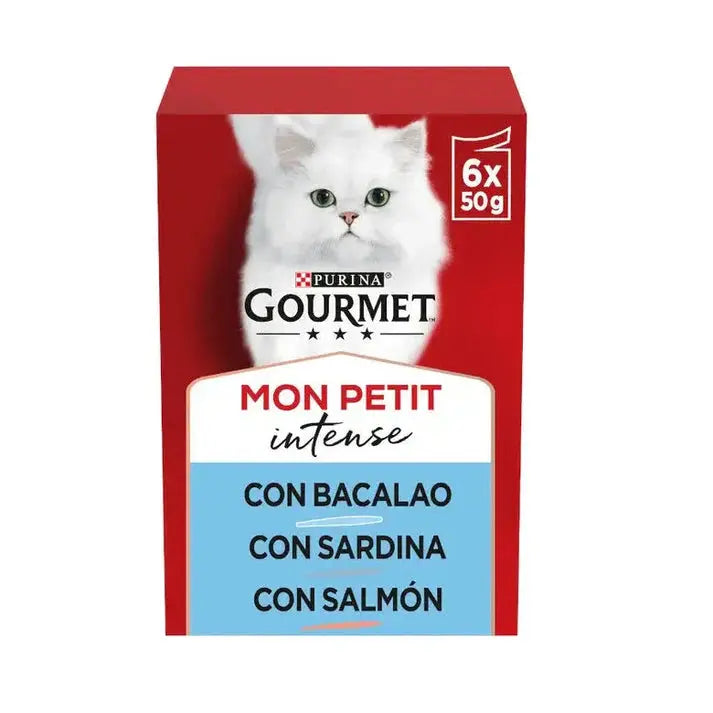 Gourmet Mon Petit Bacalao, Sardina&Salmón Pack 6X50G Todoanimal.es