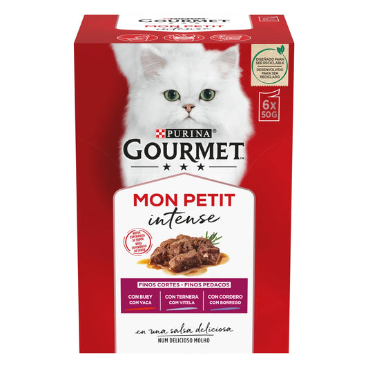 Gourmet Mon Petit Carnes Pack 6X50 g al mejor precio -Todoanimal.es