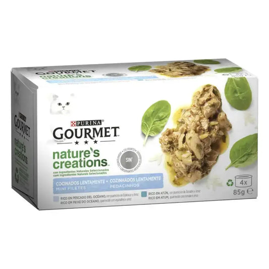 Gourmet Nature'S Creations Pescocen&Atún Pack 4X85 g al mejor precio -Todoanimal.es