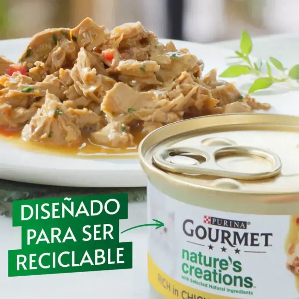 Gourmet Nature'S Creations Pollo&Pavo Pack 4X85 g al mejor precio -Todoanimal.es