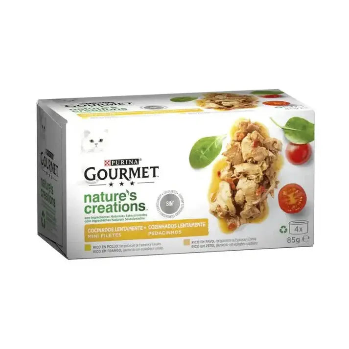 Gourmet Nature'S Creations Pollo&Pavo Pack 4X85G Todoanimal.es