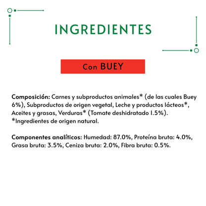Gourmet Nature'S Creations Pure Buey&Tomate 5x10 g al mejor precio -Todoanimal.es